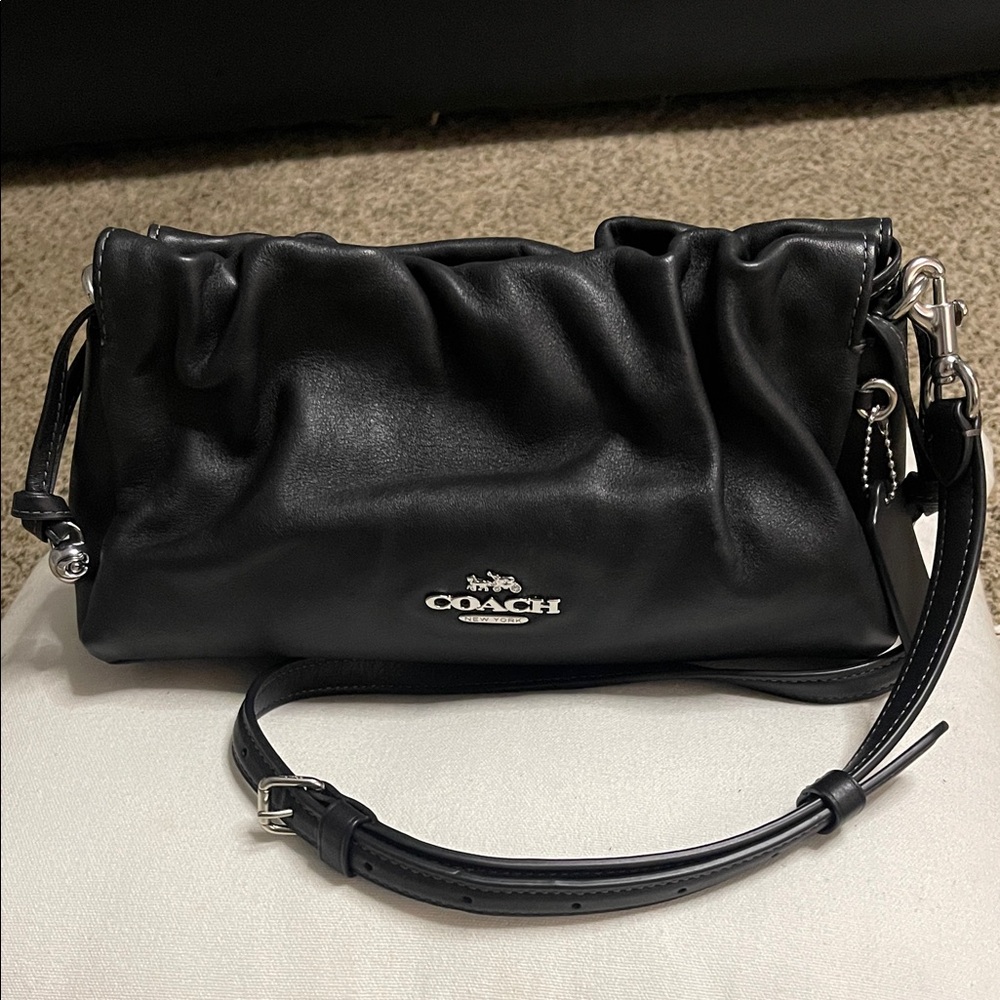 Coach Black Leather Shoulder Bag